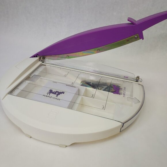 Purple Cows Photo Timmer 8" Blade with Storage Bins Scrapbooking Paper Cutter - Picture 1 of 7